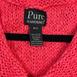 Pure Handknit Sleeveless Cowl Neck Long Sweater Tunic Coral Pink Size Med/Large Photo 5