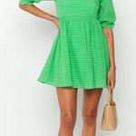 Beginning Boutique  Rubi Green Babydoll Mini Dress 2 Photo 0