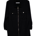 Anne Klein Women's Black Gold Zipper Long Sleeve Blouse Size Unknown Photo 0