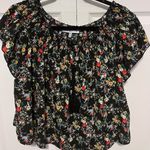 Kontrol  black flower off shoulder top in xl Photo 0