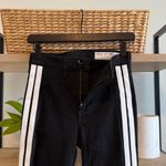 Rag and Bone Moto Mid-Rise White Stripe Skinny Ankle Jeans, 26 Photo 5