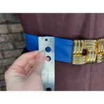 belt cloth gold geometric 1980s statement Blue Photo 6