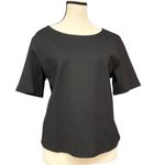 Quince Black Ultra Stretch Ponte Short Sleeve Top Size Medium NWT Casual Top Photo 2