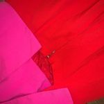 Jill Stuart Lovely Duo Gown
 red pink color block formal evening crepe dress Photo 11