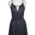 Bar III Black Metallic Shine Lace V neck Sleeveless Bodycon Dress Size Small Photo 8
