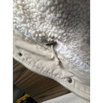 Sebby Ivory Sherpa Lined Hooded Parka Jacket Cinched Waist Cozy Winter XL Photo 6