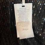 Grace Karin  Small Black Sequin Blouse with Side Rouching Photo 3