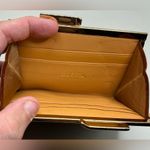 A Very Rare HTF GoldPfeil Vintage West Germany burgundy leather Wallet Gold Photo 2