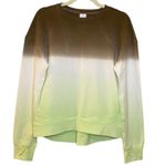 All In Motion  Ombré Brown, Tan, White, Neon Mint Crewneck Pullover, New w/ Tag Photo 2