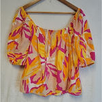 Sanctuary Gauzy Peasant Top Boho Lightweight Beachy Maximalist Vacation Size XL Photo 0