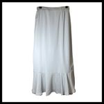 Badgley Mischka NEW Y2K Maxi Skirt Gray Reversible Wrap Sz S Flowy Leopard Print Photo 4