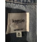 Kensie Jeans Vintage Luxe Jean Jacket Sleeve Quilted Sleeves Size Small Western Blue Photo 4