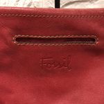 Fossil  red leather shoulder bag 12”‎ x 9” Photo 1