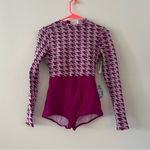 WET Swimwear Bonnie Houndstooth Purple Rash Guard NWT Size S Photo 5