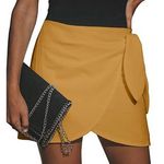 Amazon Yellow Wrap Mini Skirt Photo 0