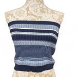 Aerie Tumblr Blue and Navy Bandeux Knit Tube Top Coastal Size Medium Photo 1