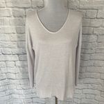 Time And Tru  women S scoopneck batwing loose fit longsleeve sweater white  Photo 1