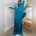 Delfi Collective Solie Gown Dress in Teal Blue Size L Photo 3