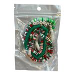 Christmas Bracelet Set of 7 Holiday Stackable Bead Bracelets Tree Charm New Green Photo 4