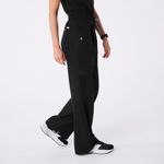 FIGS  Ultra High Rise Shelby Wide Leg Scrub Pants in Black, Size XXS Petite Photo 3