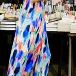 Maeve Women's Size 0 Aloisia Watercolor Silk Maxi Dress Sleeveless Casual Photo 1