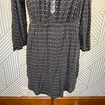 Anthropologie Holding Horses Printed Tunic Dress Embroidered Gray Size Medium Photo 3