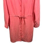 Soft Surroundings Long Sleeve Drawstring Waist Modal Shirt Dress Size Large Tall Photo 4