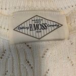 B.Moss Short Sleeve Knit Sweater White Photo 3