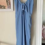 Abercrombie & Fitch Cinched Bust Light Blue Bow Midi Dress XS Photo 2