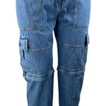 Madewell  Women's Blue High Waisted Straight Leg Cargo Denim Jeans Size 33 Photo 0