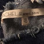 Rachel Roy  Cropped frayed blue denim top Size X-Small Photo 6
