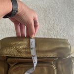 Tignanello Metallic Gold Bronze Pebble Leather Shoulder Bag Photo 7