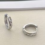 13mm Small Silver Hoop Earrings for Men Women Streetwear Unisex Earrings Photo 0