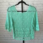 None Seagreen Crochet Granny Square Top Photo 1