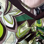 New Directions Y2K Green and Black Floral Tank Top Size XL Photo 1