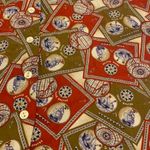 Pendleton Vintage  Rayon Blouse 8 Nautical Map Print Silk-Feel Navy Trade Routes Photo 2