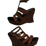 Donald Pliner Camel Brandy Suede Rosette Leather Hand Made Wedge Shoe NWT $295 Brown Size 7.5 Photo 1