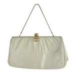 Vintage Etra Clutch Purse Ivory Leather Mid Century Retroglam 60s Mod Retro Photo 0