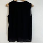 Mango MNG Women Small Surplice Sleeveless Blouse Black Business Classic Preppy Photo 1