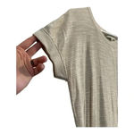 Loft  Cream and White Striped Dolman Short Sleeve Top // Size Medium Photo 2