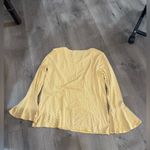 Loft Yellow Flared Sleeve Top. Lift. Size small. Photo 4