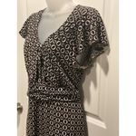 Y2K Brown Geometric Ruffle Dress XL Women's V Photo 1