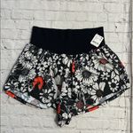 Free People Movement NWT Carpe Diem Floral Athletic Shorts XL 2.5” Black White Photo 2