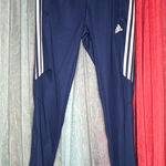 Adidas Women’s Navy Joggers with White Stripes Photo 0