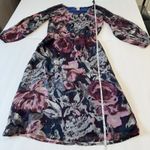 Sundance Purple Floral Silk Chiffon Midi Dress Size XS Photo 8