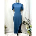 Alexia Admor Dixie Mockneck Maxi Sheath Dress in Denim Blue 4 Photo 2