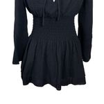 Majorelle Kalani Off Shoulder Mini Dress Smocked Black Women’s Size XS Crinkle Photo 4