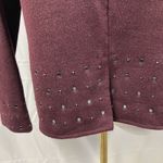 Anne Klein  Wool Blend Studded Blazer Jacket Coat Sz PS Maroon Classic‎ Career Photo 2