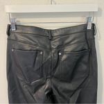 Free People  Womens Size 29 Vegan Leather High‎ Rise Long & Lean Pant in Black Photo 5