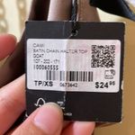 Womens New G Edition Cami Satin Chain Halter Top Goat Tan Size XS Photo 4